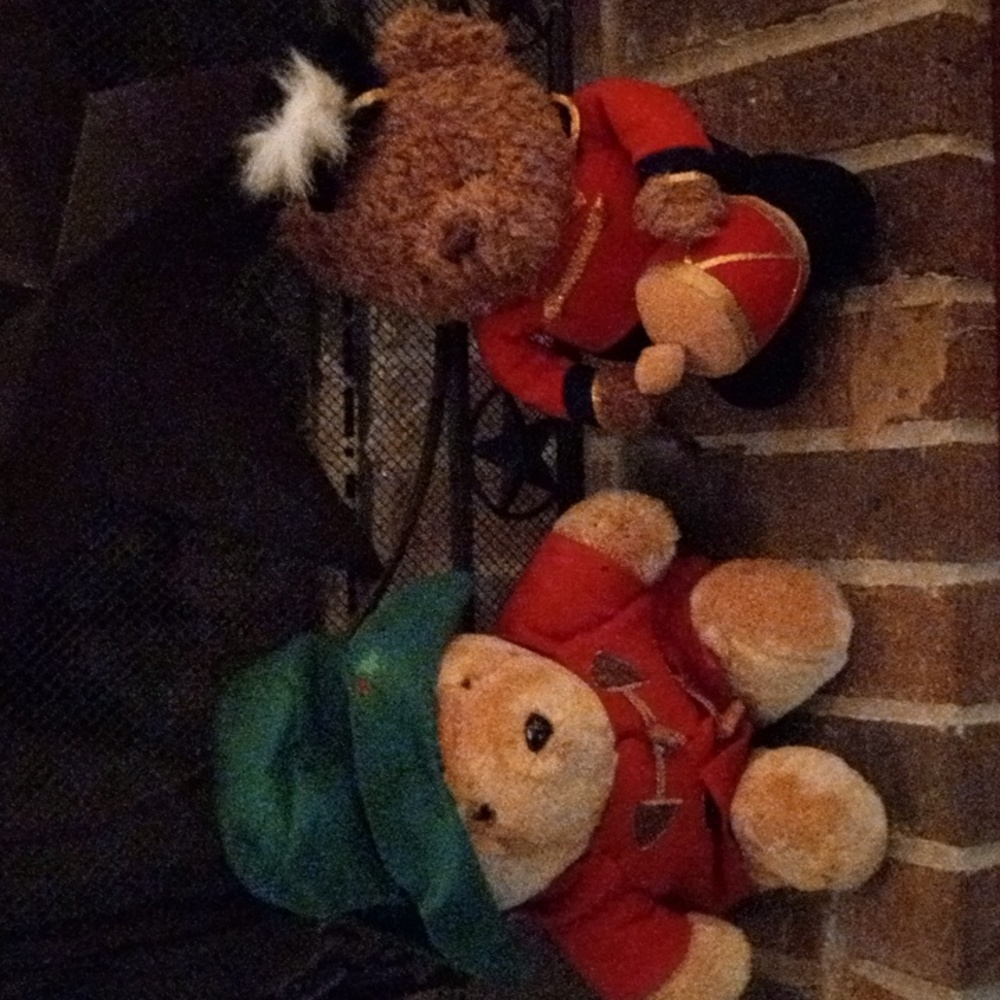 Paddington Bear and little bear drummer set very old and vintage from Sears